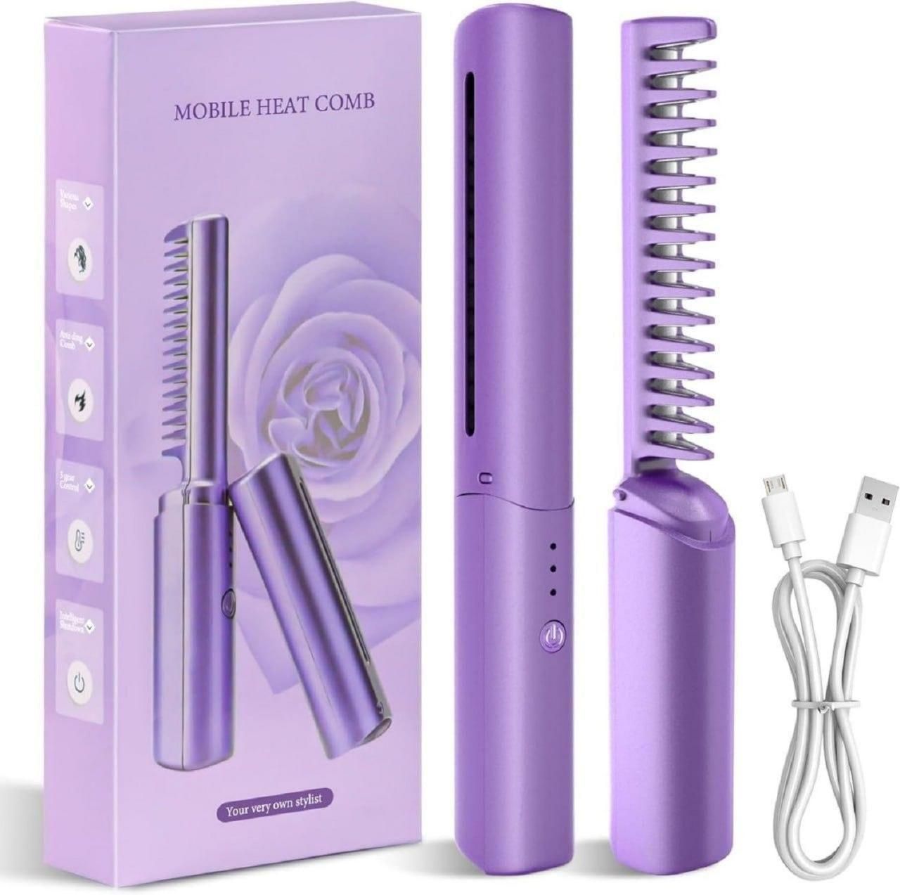 Meneflix Portable Mini Hair Straightener for Quick, Cordless Styling Anywhere