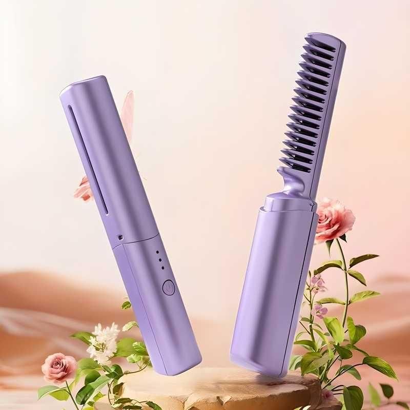 Meneflix Portable Mini Hair Straightener for Quick, Cordless Styling Anywhere