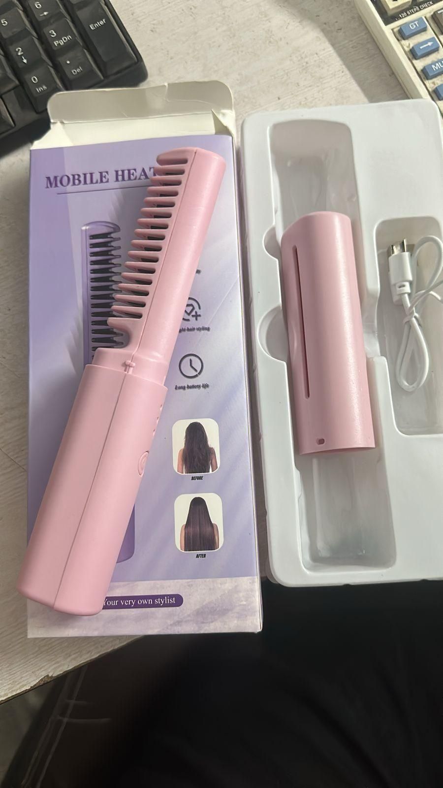 Meneflix Portable Mini Hair Straightener for Quick, Cordless Styling Anywhere
